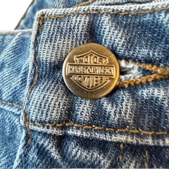 Harley-Davidson Men's Straight Leg Biker Motorcycle Denim Jeans Blue Size 32x32 - Picture 5 of 9